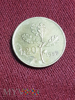 Włochy- 20 lirów 1957 r.