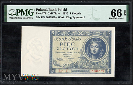 Polska - 5 złotych 02.01.1930