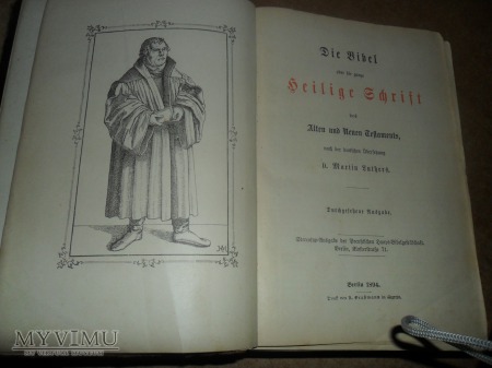 Biblia, Druck von R. Graßmann Stettin, 1894 rok