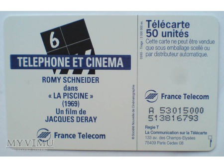 Romy Schneider BASEN 1969 karta telefoniczna