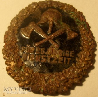 Medal strażacki "za 25 lat służby", Pruski Związek