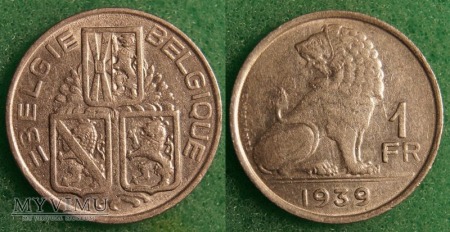 Belgia, 1939, 1 Franc