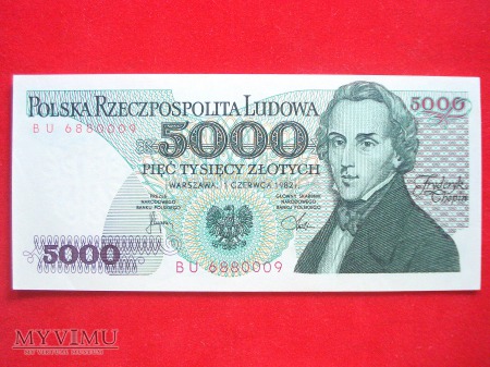 5000 złotych 1982 rok