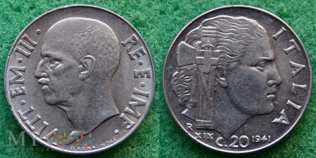 Włochy, 1941, 20 Centesimi