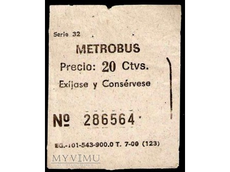 Bilet autobusowy z Kuby.