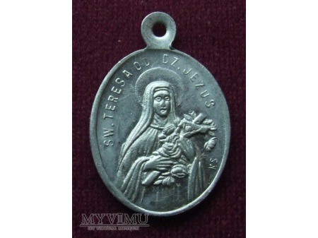 Duże zdjęcie Medalik ze św. Teresą od dzieciątka Jezus