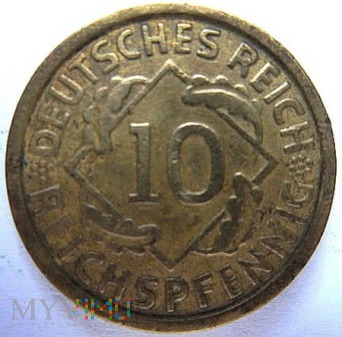 10 reichspfennigów 1925 r Niemcy (Rep.Weimarska)