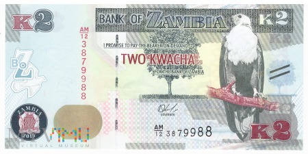 Duże zdjęcie Zambia - 2 kwacha (2015)