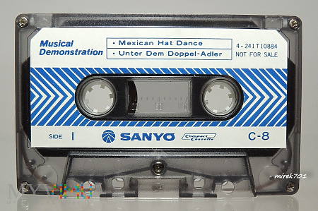 Sanyo C8 kaseta magnetofonowa demonstracyjna