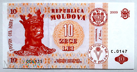 Mołdawia 10 lei 2009
