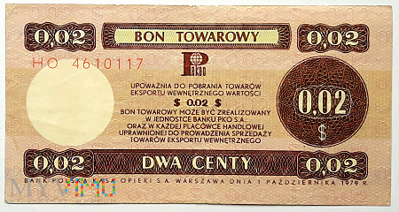 Polska 2 centy 1979