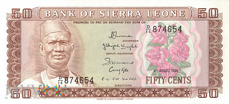 Sierra Leone - 50 centów (1984)