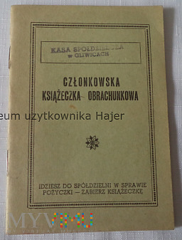 Członkowska książka obrachunkowa Gliwice