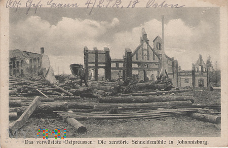 Duże zdjęcie Johannisburg - Die zerstörte Schneidemühle