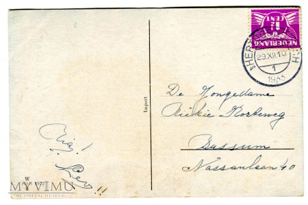 1933 Nowy Rok po holendersku balonik pocztówka