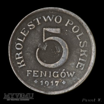 1917 5 fenigów - destrukt