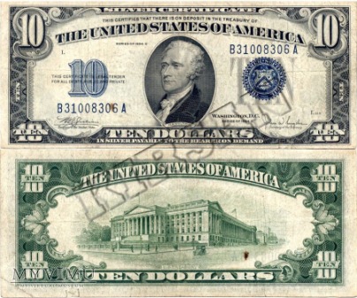 Duże zdjęcie Banknot $ 10.00 1934 r