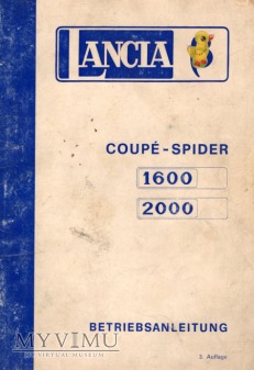 Lancia Coupé-Spider 1600 2000. Instrukcja z 1972 r