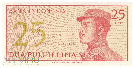Duże zdjęcie Indonezja - 25 senów (1964)