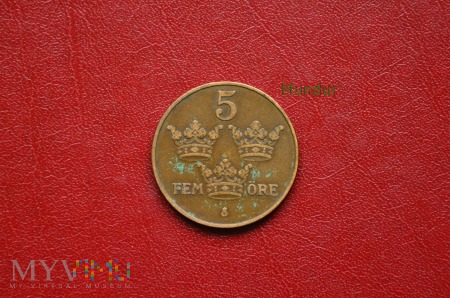 Moneta: 5 öre (1915-38-50)