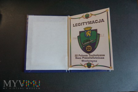 Duże zdjęcie Legitymacja do Odznaki 22 PTBPlot - Skwierzyna