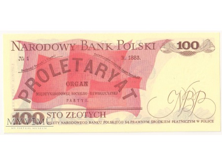 100 złotych 1982 rok seria KT