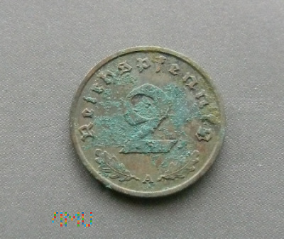 Duże zdjęcie 2 Reichspfennig 1938
