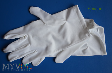 Białe rękawiczki do kierowania ruchem