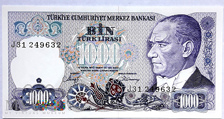 Turcja 1000 lir 1986