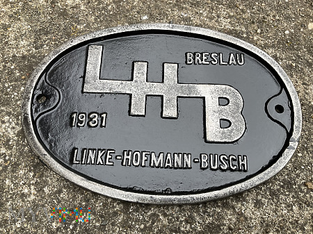 Tabliczka LINKE-HOFMANN-BUSCH z 1931 roku