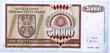 Chorwacja 50 000 dinarów 1993