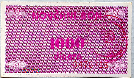 BiH 1000 dinarów 1992