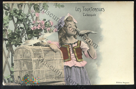 Dziewczynka z gołębiem La Becquee - I ćw. XX w.