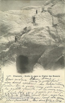 Chamonix - jaskinie w lodowcu - 1904 r.