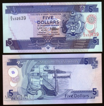 Duże zdjęcie Solomon Islands - P 19 - 5 Dollars - 1996
