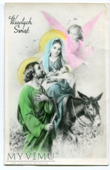 PRL Boże Narodzenie Maryja Anioł
