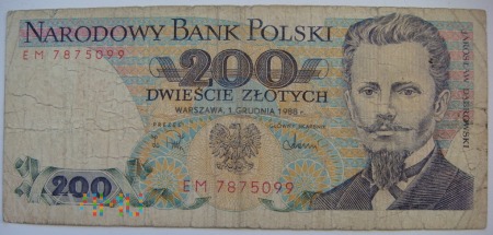 200 zł. 1 grudnia 1988. Jarosław Dąbrowski.