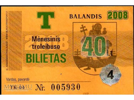 Bilet autobusowy z Litwy.