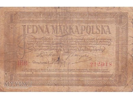 Duże zdjęcie 1 marka polska - 17 maja 1919 rok