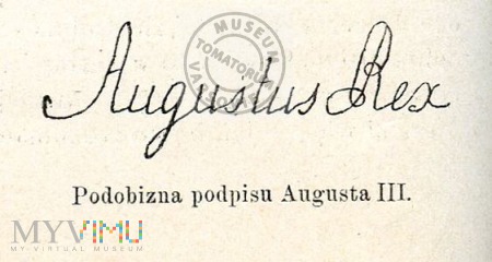 Podobizna podpisu króla Augusta III