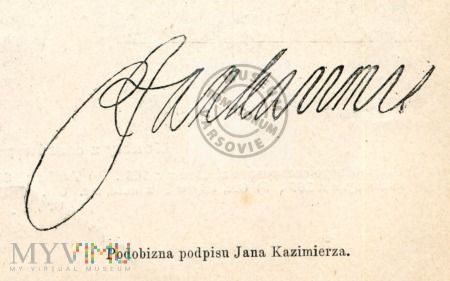 Podpis Jana Kazimierza