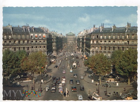 Paryż - Aleja Opery - lata 50-te