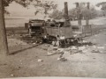 zniszczone niemieckie ciężarówki