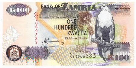 Duże zdjęcie Zambia - 100 kwacha (2006)