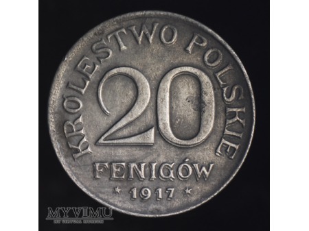 20 fenigow 1917 zdwojenie rewersu