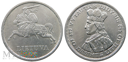 Duże zdjęcie 10 litu, 1936, Vytautas Didysis