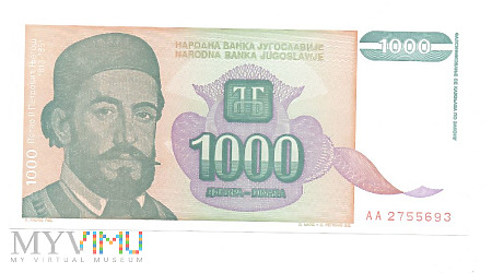 Jugosławia - 1000 dinarów 1994r.