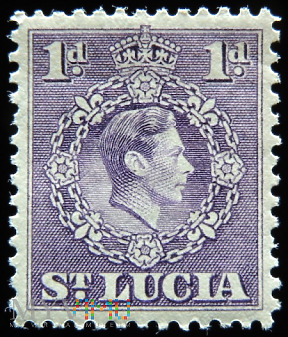 St. Lucia 1d Jerzy VI