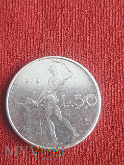 Włochy- 50 lirów 1976 r.
