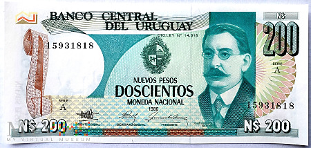 Urugwaj 200 nowych pesos 1986